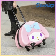 2023Kawaii Sanrios กระเป๋าเดินทาง My Melody Kuromi Cinnamoroll Silent Universal ล้อ3d การ์ตูน20นิ้วเด็ก Boarding รหัสผ่าน L