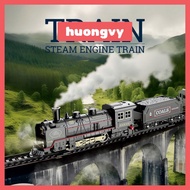 Classic 6-car train track toy with music and lights, train assembly toy