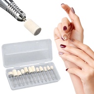 Nail Bits Set Electric Manicure Polishing Bits Wool Nail Assorted Buffer Grit Felt Art O0e7