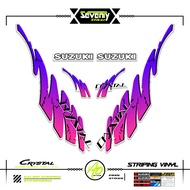 STRIPING SUZUKI CRYSTAL TUNE MOTIF X30 STICKER CRYSTAL TUNE CUSTOM STICKER ORIGINAL CRYSTAL MOTORCYC