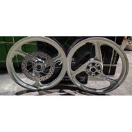 AJI RACING SPORT RIM Y15 Y16 3BATANG 3KAKI 6BATANG 6KAKI 160/185 BLACK WHITE SLIVER ORIGINAL AJI RAC