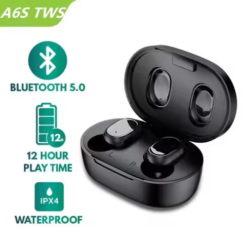 Original A6S TWS Headset Wireless Earphones Bluetooth Headphones Sport Stereo Fone Bluetooth Earbuds