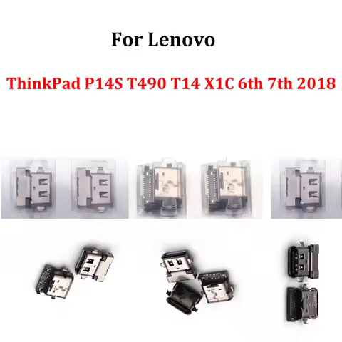 1-10PCS DC Power Jack For Lenovo ThinkPad P14S T490 T14 X1C 6th 7th 2018 USB Type C Type-C Charging 