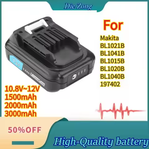 For Makita BL1021B BL1041B BL1015B BL1020B BL1040B 197402 Power Tools 10.8V~12V 1500mAh 2000mAh 3000