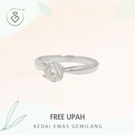 [Kedai Emas Gemilang] 2002093 {YS} 0.51Ct Diamond White Gold Ring (12) (2.15G) [750 Gold]
