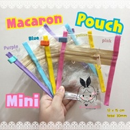 Macaron Mini Pouch 12 x 15 cm 4 colors zipper | PVC Mica Coin Purse