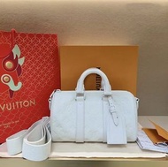 🎁LOUIS VUITTON Keepall 25 手提單肩斜跨包 旅行袋