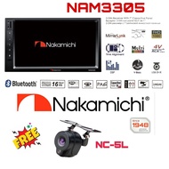 เครื่องเสียงรถยนต์ NAKAMICHI NAM3305 ขนาด 2 ดิน ดิจิตอลมีเดีย สัญชาติญี่ปุ่น