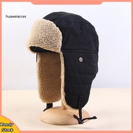 HUA  Bomber Hats Windproof Warm Keeping Thickened Cycling Skiing Ear Flap Snow Hats for Winter