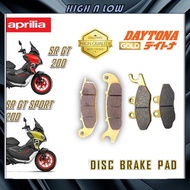 APRILIA DISC BRAKE PADS SR GT 200 SR GT SPORT 200 GOLD QUALITY