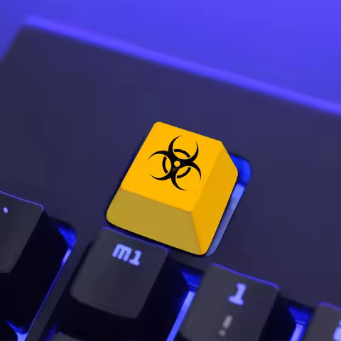 Custom Keycap 1pc Keycaps Biohazard Umbrellla PBT Metal Keycaps Mechanical Keyboard