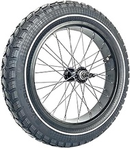 20''x4.0 Fat Bike Rear Wheel with Puncture Resistant Tire All Terrain Bolt On and Hub 36x12G Spokes Black Alloy Aluminum Snow Bicycle Folding Fatbike Wheel Assembly