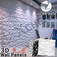 【20pcs pack, there is a discount】pvc 3d wall panel 50x50 Diamond design for wall/room/ceiling panel 