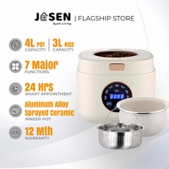 JOSEN 7 IN 1 4L Visible Desugar Rice Cooker Low Sugar Rice Cooker Smart Touch Display 低糖电饭锅/多功能电饭锅