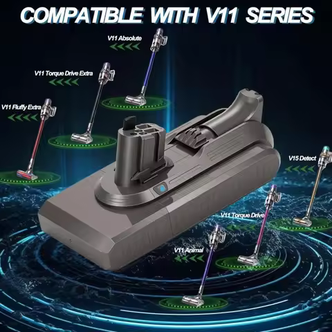 25.2V 6000mAh Replacement Battery for Dyson V11 V15 SV22 SV28 SV29 Cordless Vacuum Cleaner Rechargea