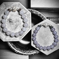 和田煙青玉 銀製手串