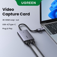 UGREEN 2 IN 1 HDMI to USB Video&Audio Capture Card 4K 30Hz Loop-out 2K 30Hz Capture Video Recording 