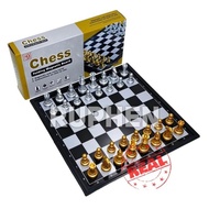MAGNETIC CHESS SHINY GOLDEN SILVER 25 X 25 CM CODE 803