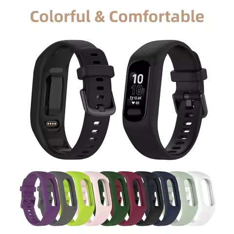 Silicone Sport Strap For Garmin Vivosmart 5 Smart Watch Replacement Bracelet For Garmin Vivosmart 5 