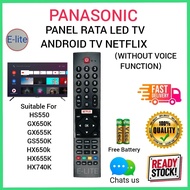 Panasonic android TV Replacement Remote Control With NETFLIX HS550/GX650K/GX655K/GS550K/HX650K/HX655