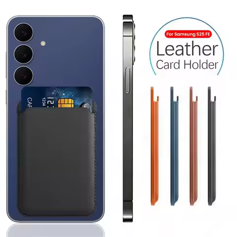 S25FE Case For Magsafe Magnetic Card Slot Holder Leather Cover For Samsung Galaxy S25 FE 5G Wallet B