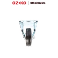 AZKO Krisbow Fixed Rubber Trolley Wheels 7.5 cm Caster Trolley Wheels Trolley Wheels Replacement Whe