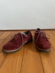 專櫃｜ORIN｜酒紅色麂皮德比鞋