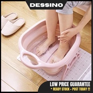 DESSINO Foldable Foot SPA Bath Tub Foot Soak Massaging Rollers Foot Massage Bucket Foldable Besen Rendam Kaki