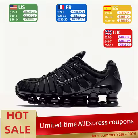 Nike Shox TL Durable Low-Top Casual Shock-Absorbing Comfortable City Commuter Running Shoes Women's 