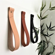 皮革浴室裝飾 // 簡約毛巾架 //壁掛式掛衣架 // 皮革壁鉤 //簡約