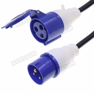 IEC 309 Industrial 16A Plug To 32A Socket Receptacle Power Cord3 pin Male To Female Extension Cable 