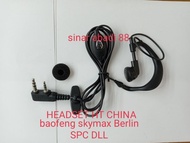HEADSET / HANDSFREE / EARPHONE BUAT HT CHINA BAOFENG BERLIN SKYMAX SPC REDELL BRUNO TORIPHONE HARGA MURAH