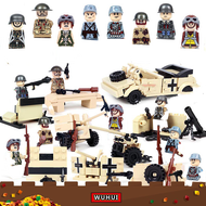 WUHUI 8pcs SWAT Military Army WW2 Minifigures Toy Building Kit Toys Building Blocks World War II The Battle Army Soldiers Figure Building Bricks for Preschool Children Ages 3+ Kids Toys Compatible with All Brands