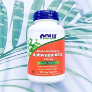 โสมอินเดีย Ashwagandha 450 mg 180 Veg Capsules (Now Foods®)