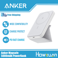 Original Anker A1611 อุปกรณ์ชาร์จแม่เหล็กไร้สายแบบพกพา (Maggo), Powerbank 5000Mah แม่เหล็กและ Usb-C 