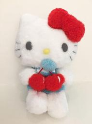^燕子部屋 ^三麗鷗正版【Hello Kitty】毛絨娃娃-櫻桃甜蜜