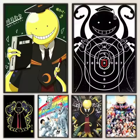 Assassination Classroom Poster Fancy Wall Sticker for Living Room Bar Vintage Decorative Canvas Pain