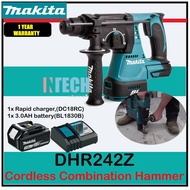 MAKITA COMBO SET DHR242Z CORDLESS COMBINATION HAMMER C/W SINGLE PORT CHARGER(DC18RC) + 5.0AH BATTERY