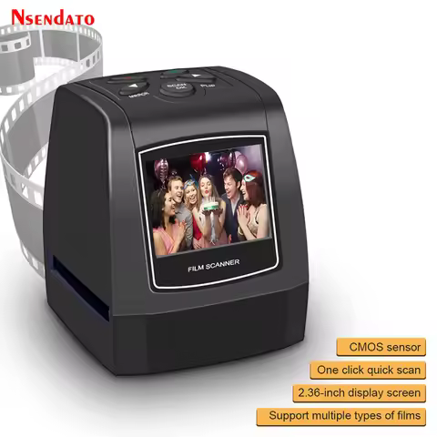 5MP 35mm USB Negative Film Slide Viewer Scanner 2.3"LCD Digital Color Photo Screen Film Converter fo