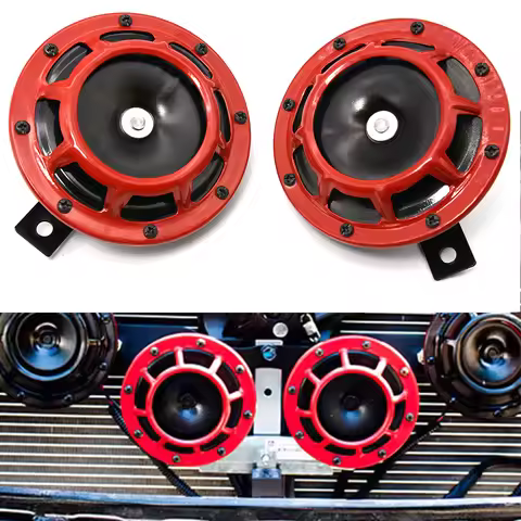 2 pcs Universal 12V 115DB Horn Hella Super Loud Compact Electric Blast Tone Car Air Horn Waterproof