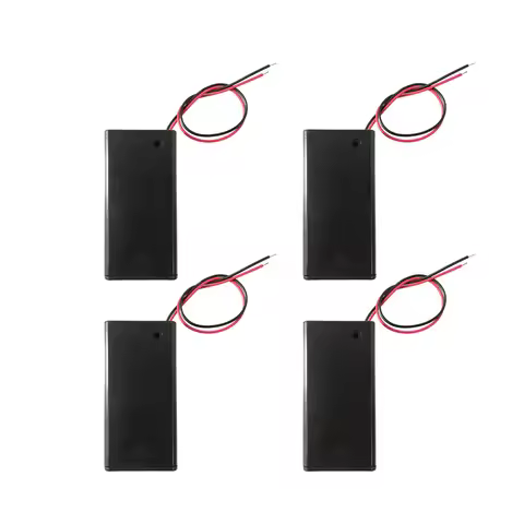 Pack of 4 9v Battery Holder, 9 Volt Battery Holder with Switch, 9v Battery Case with Switch