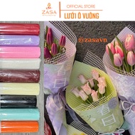Square mesh roll used to wrap flowers, gifts, fruit baskets, width 50cm*5yards - Zasavn