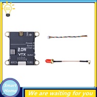 [Hmou] Adjustable 2W VTX 5.8G 40CH FPV Transmitter Built-in Microphone Heat Sink for RC for Airplane