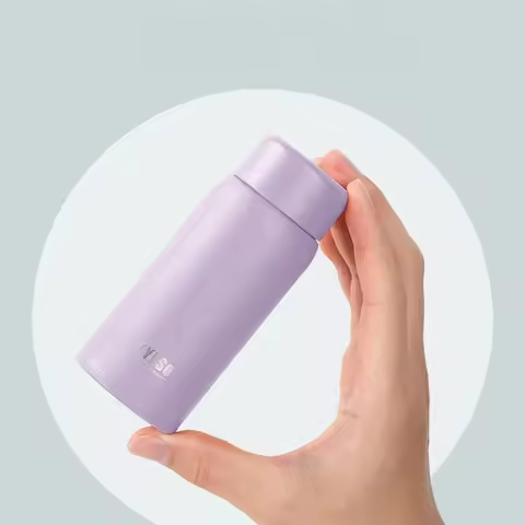 Tyeso Stainless Steel Pocket Insulated Water Bottle Cute Compact Slim Design High Aesthetic Appeal P