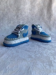 Nike Jordan 嬰兒靴運動鞋 Jordan 1 鉤針編織鞋淋浴