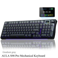 AULA S98 Pro Mechanical Keyboard Tri-Mode with RGB Strip Light,Display,Knob Gasket Hot-Swappable Swi