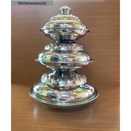 Ramjan Pot / Stainless Steel Plate With Cover / Dulang Bertutup / Dulang Steel / Dulang Bulat / Penu