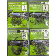 The Anglar 4212 20pcs Extra Wide Gap Prawn Hook (Black Nickle)