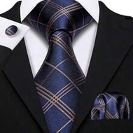 Men Tie Sets Classic Fashion Necktie Set With Cufflink For Business Party,Festival,Fathers Day Gift