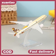 Xuantao 16cm Etihad 787 Alloy Airplane Plane Model Diecast Airplane Model For Gift Collection Kids D